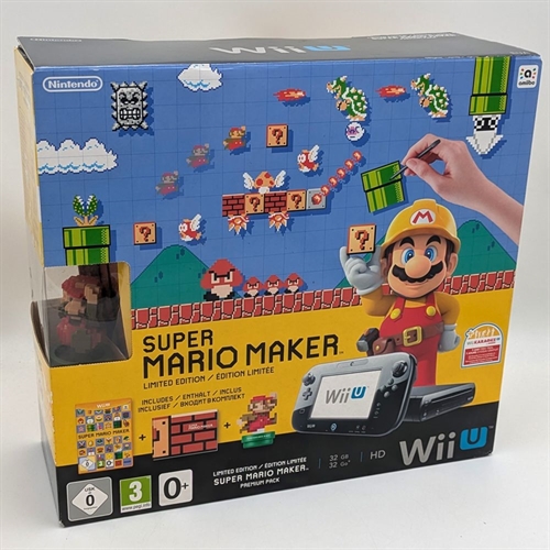 Nintendo Wii U - Super Mario Maker Premium Pack - 32GB - Konsol - SNR FEM108730267/JEM117139303 (B Grade) (Genbrug)