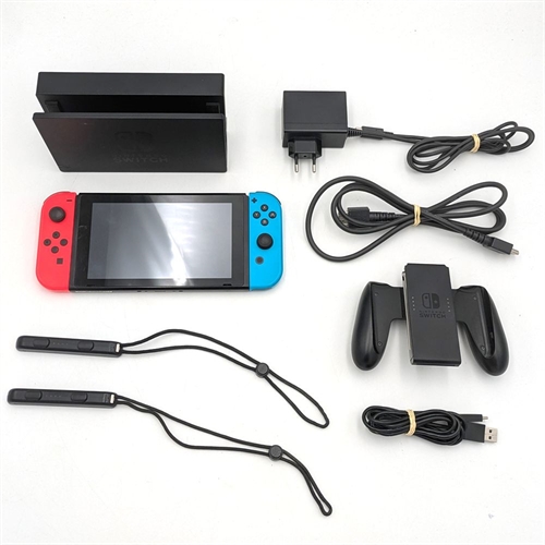Nintendo Switch - Neon Red and Blue - Konsol - 2019 Version - SNR XKJ10000679007 (B Grade) (Genbrug)