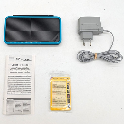 New Nintendo 2DS XL - Komplet I kasse - Black and Turquoise - SNR NEG108845411 (B Grade) (Genbrug)