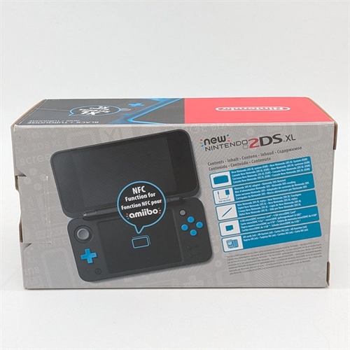 New Nintendo 2DS XL - Komplet I kasse - Black and Turquoise - SNR NEG108845411 (B Grade) (Genbrug)