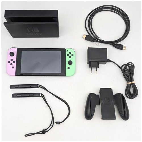 Nintendo Switch - Pastel Pink and Pastel Green - Konsol - 2017 Model - SNR XAJ40020764926 (B Grade) (Genbrug)