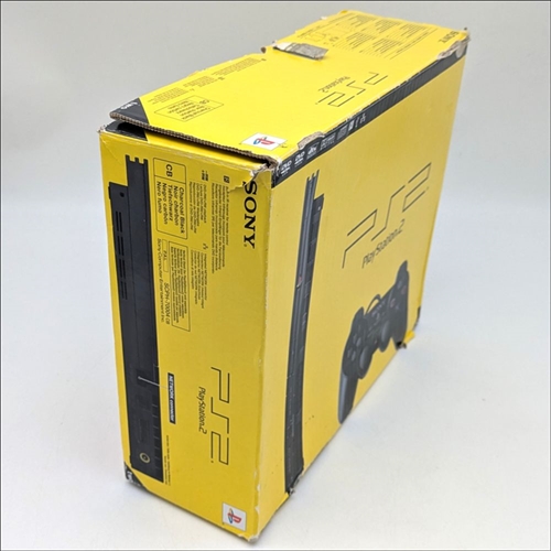 Playstation 2 - Slim - Sort - Komplet I Kasse - Konsol - SCPH-70004 - SNR AC6359184 (B Grade) (Genbrug)