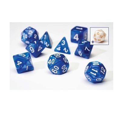 Pearl Blue Acryli Dice set - Rollespilsterninger - Sirius Dice