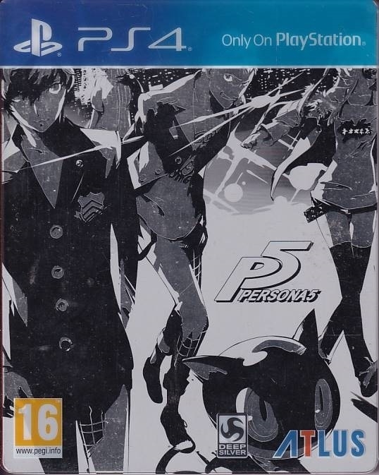 Persona 5 Steel Case med Plastik Sleeve - PS4 (B Grade) (Genbrug)