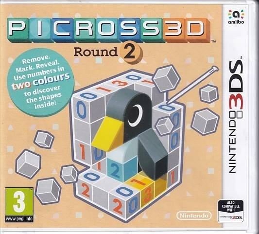 Picross3d Round 2 - Nintendo 3DS Spil - (A Grade) (Genbrug)