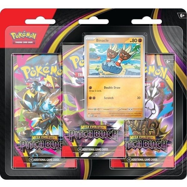 Pitch Black - 3-Pack Blister - Binacle - Pokemon kort