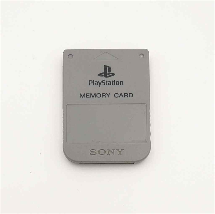 Originalt Memory Card - Grå - 1 Mega - Playstation 1 Tilbehør(B Grade) (Genbrug) 