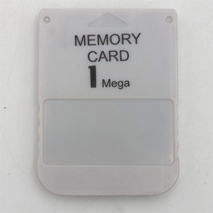 Playstation 1 Memory Card - 1 Mega - Lys Grå - Playstation 1 Tilbehør -  (Genbrug) (B Grade)