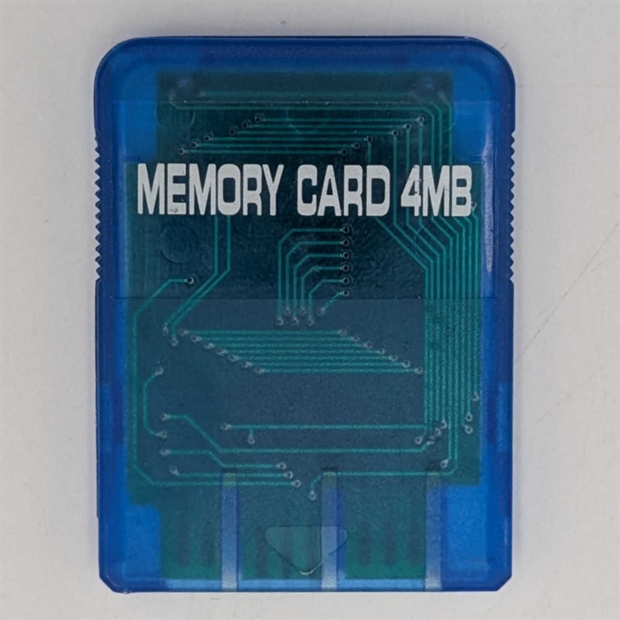 Playstation 1 Memory Card - 4 Mega - Blå - Playstation 1 Tilbehør -  (Genbrug) (B Grade)