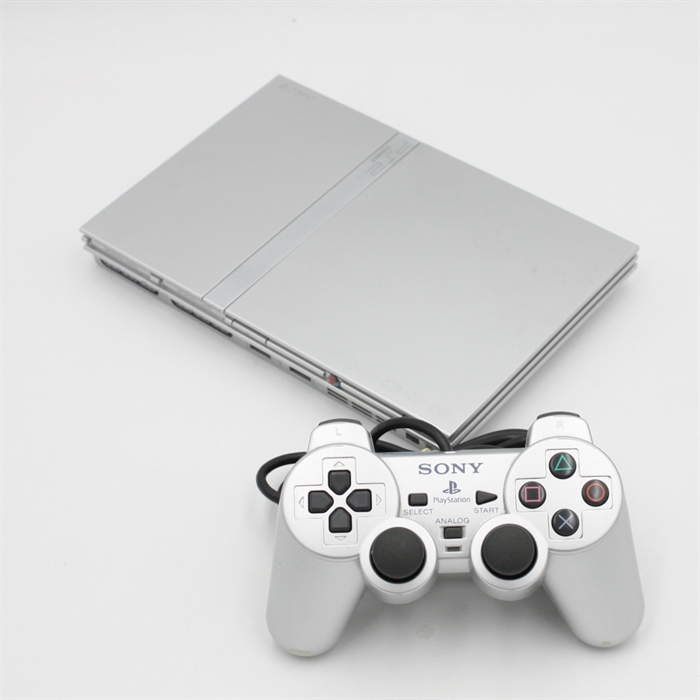 Playstation 2 - Slim - Silver - Konsol - SNR AC4064893 (B Grade) (Genbrug)