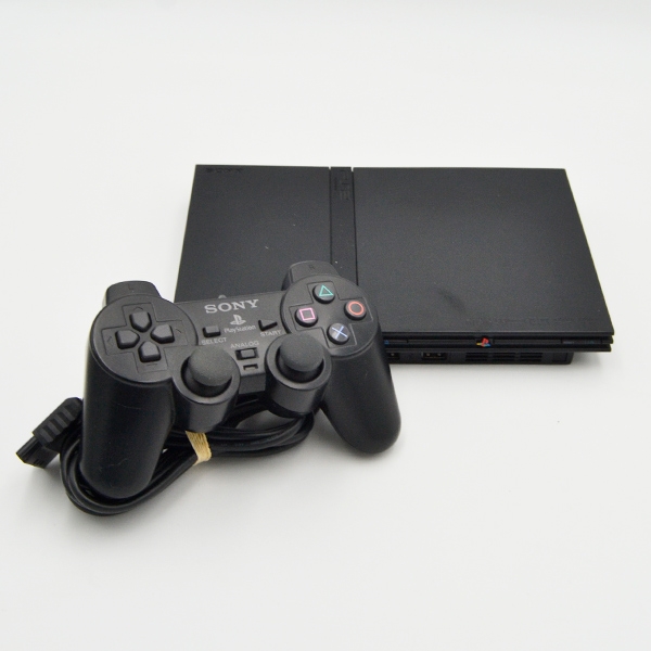 Playstation 2 - Slim - Sort - Konsol - SNR AC1436866 (B Grade) (Genbrug)