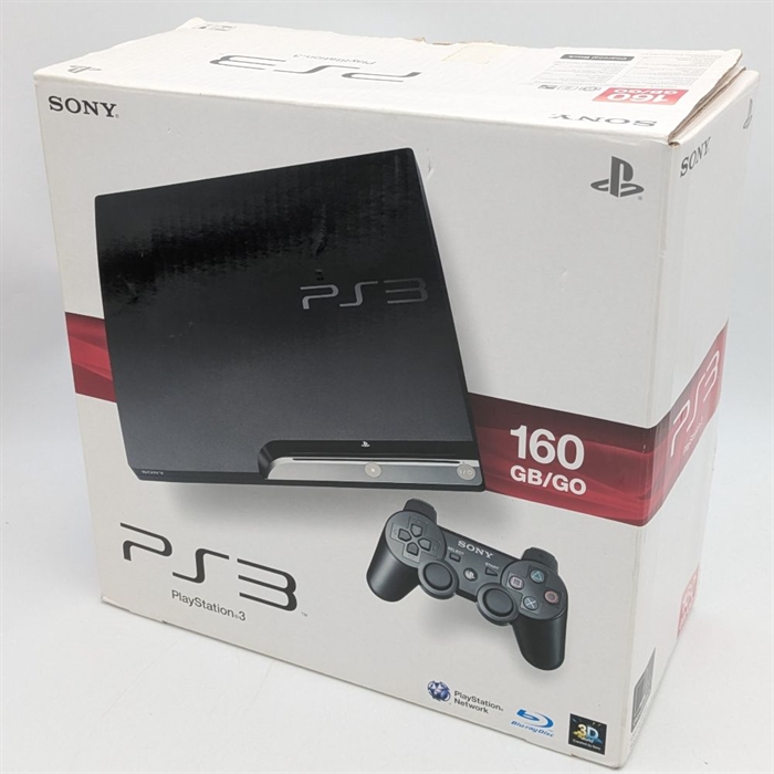 Playstation 3 - Slim - 160 GB - Original Kasse - Konsol - SNR 03-27456822-5884866-CECH-2504A (B Grade) (Genbrug)