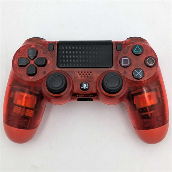 Playstation 4 - Dual Shock 4 Wireless Controller - Crystal Red - PS4 Tilbehør (B Grade) (Genbrug)