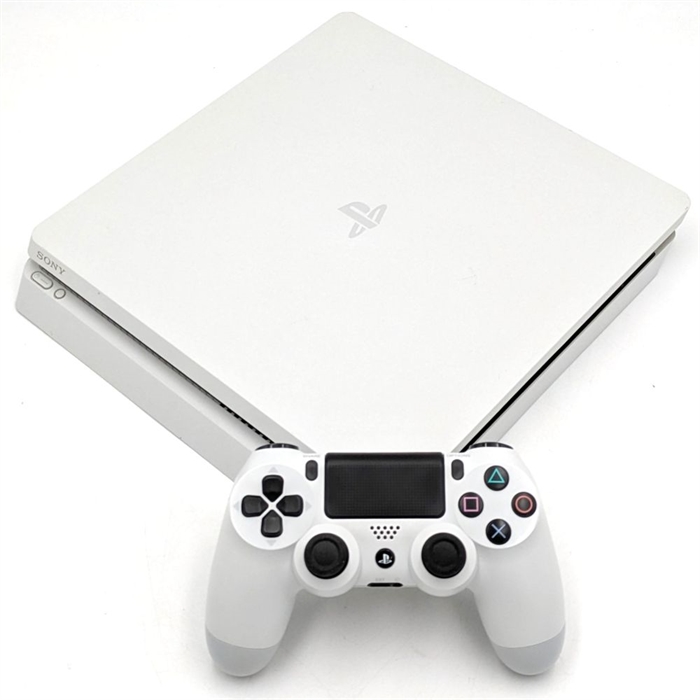 Playstation 4 - Hvid - Slim - 500GB HDD - Konsol - SNR 02-27452607-1299471 (B Grade) (Genbrug)