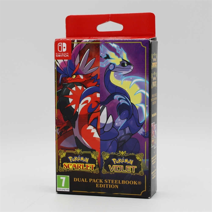 Pokemon Scarlet & Violet - Dual Pack Steelbook Edition - Nintendo Switch Spil (A Grade) (Genbrug)