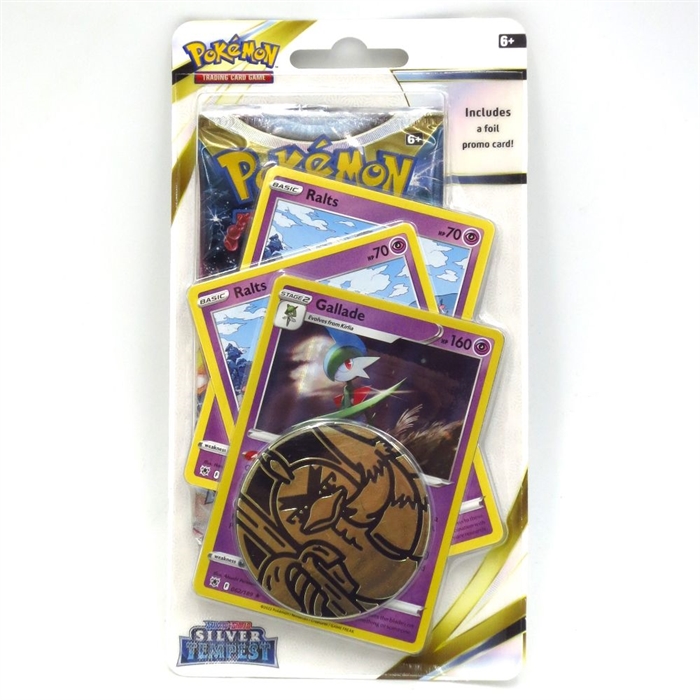 Pokemon Sword & Shield - Silver Tempest - Premium Checklane Blister Gallade, Ralts og Ralts - Pokemon kort