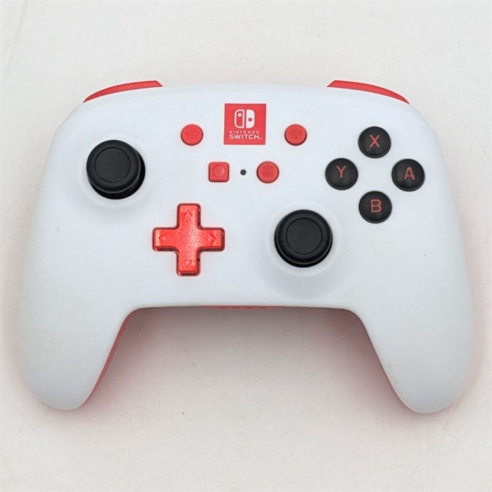 PowerA Wireless Controller - Hvid og Rød - Nintendo Switch Tilbehør (B-Grade) (Genbrug)