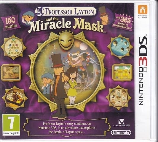 Professor Layton and the Miracle Mask - Nintendo 3DS (A Grade) (Genbrug)