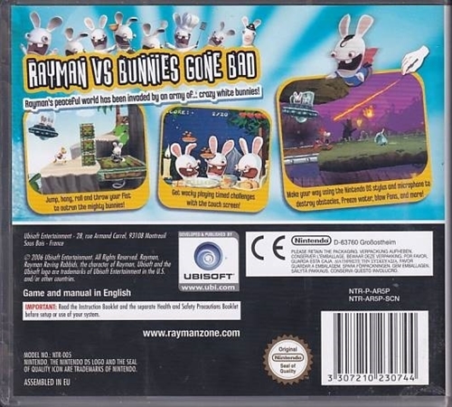 100,- Rayman Raving Rabbids - Nintendo DS (Genbrug)