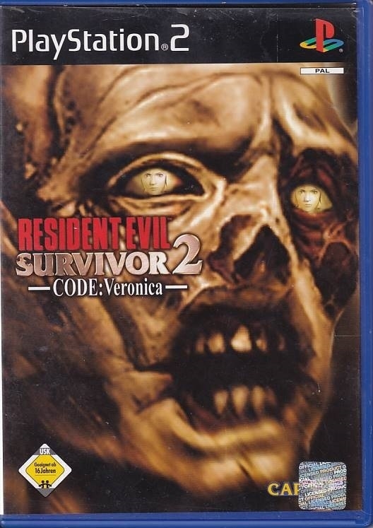 Resident Evil Survivor 2 Code Veronica - Tysk cover - PS2 (A Grade) (Genbrug)