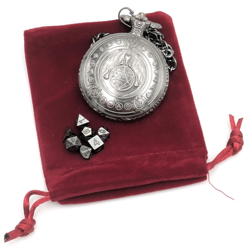 Pocket Watch Edition - Steel Dragon - Metal farve - Mini Metal Rollespilsterninger - Epic Dwarf Dice