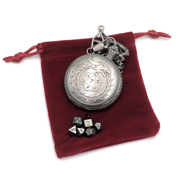 Pocket Watch Edition - Serpent Dragon - Metal farve - Mini Metal Rollespilsterninger - Epic Dwarf Dice