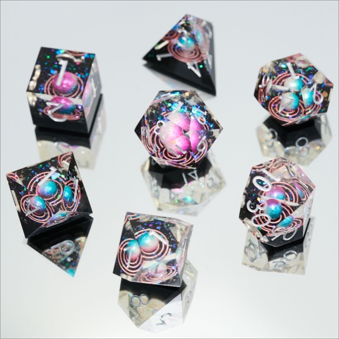 Sharp Edge Resin Dice Set - Tiny Galaxy - Rollespilsterninger - Epic Dwarf Dice