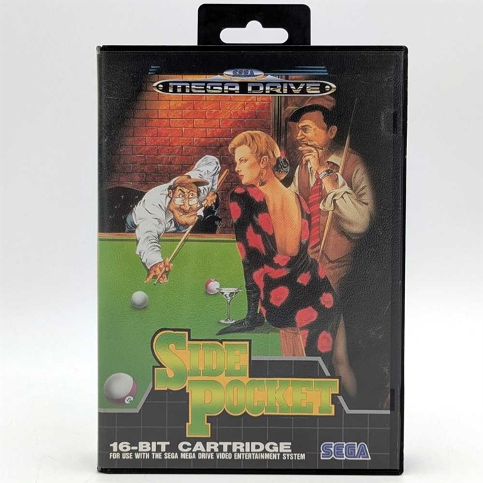 Side Pocket - Komplet I Æske - Sega Mega Drive Spil (B Grade) (Genbrug)