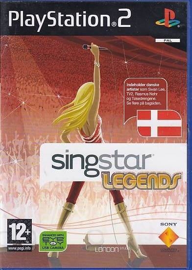 75,- PS2 - SingStar Legends Dansk (Genbrug)