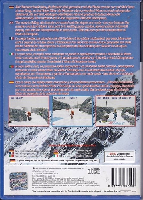 75,- Snow Rider - PS2 (Genbrug)