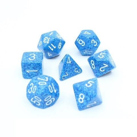 Speckled Water Blue White - Polyhedral Rollespils Terning Sæt - Chessex