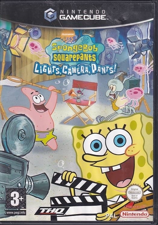 SpongeBob SquarePants Lights Camera PANTS - Nintendo GameCube (B Grade) (Genbrug)