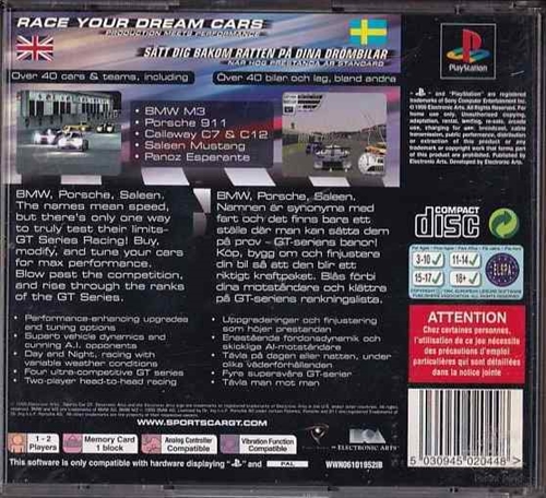 100,- Sports Car GT - PlayStation 1 (Genbrug)