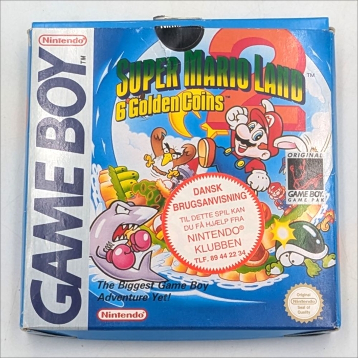 Super Mario Land 2 - 6 Golden Coins - Komplet I Æske - Gameboy Original (B Grade) (Genbrug)