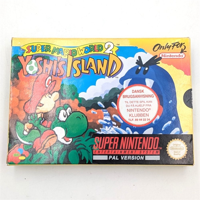 Super Mario World 2 Yoshi\'s Island - Komplet i Æske - SNES - (SCN) (B Grade) (Genbrug)