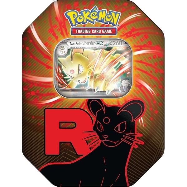Team Rocket’s Persian EX Collector’s Tin – Pokémon TCG promo box 2025