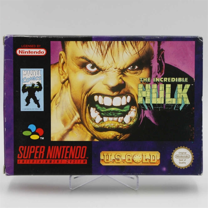 The Incredible HULK - Komplet i Æske - SNES - (UKV) (A Grade) (Genbrug)