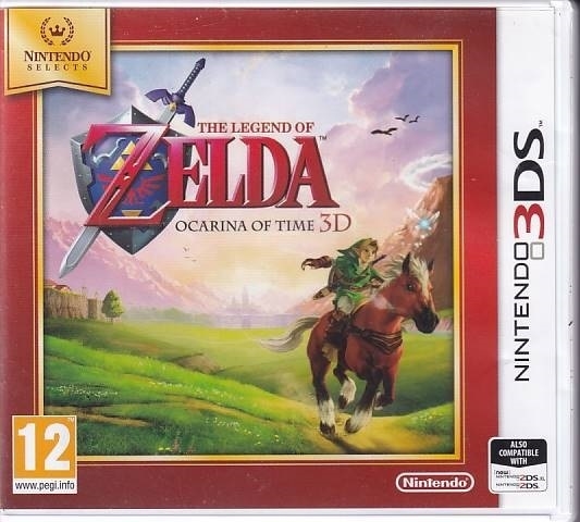 The Legend of Zelda Ocarina of time 3D - Nintendo Selects - Mangler Manual - Nintendo 3DS Spil (A Grade) (Genbrug)