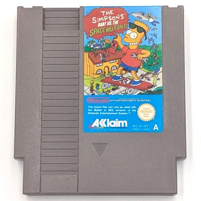 The Simpsons - Bart VS The Space Mutants - UKV - NES Spil (B Grade) (Genbrug)