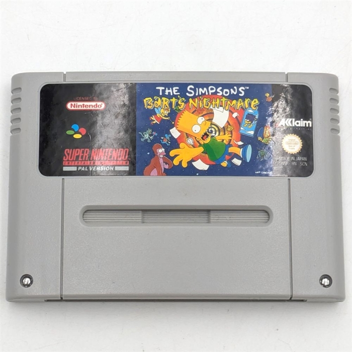 The Simpsons Barts Nightmare - Cartridge - SNES Spil - (SCN) (B Grade) (Genbrug)