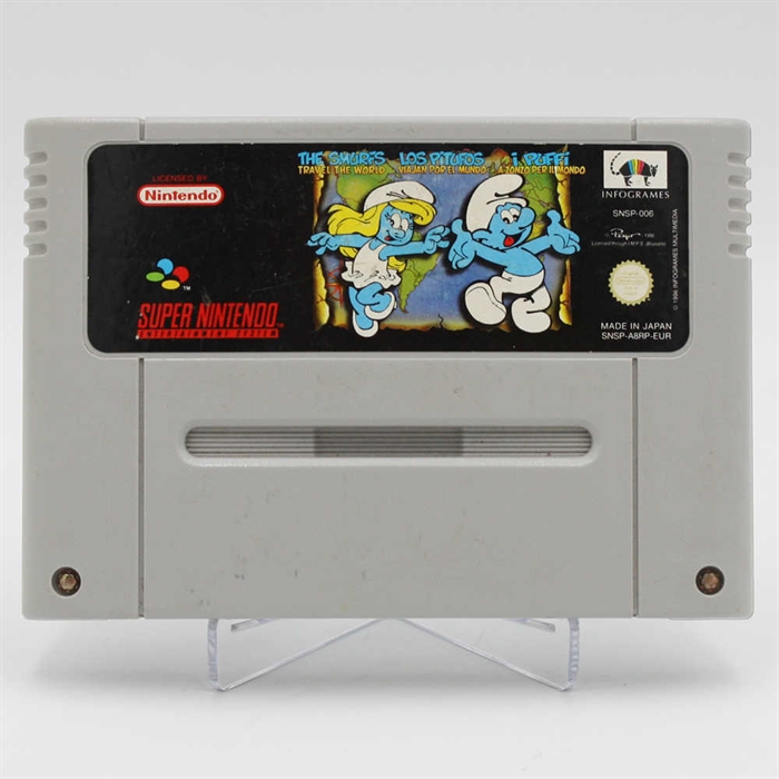 The Smurfs Travel The World - SNES - Cartridge - (EUR) (B Grade) (Genbrug)