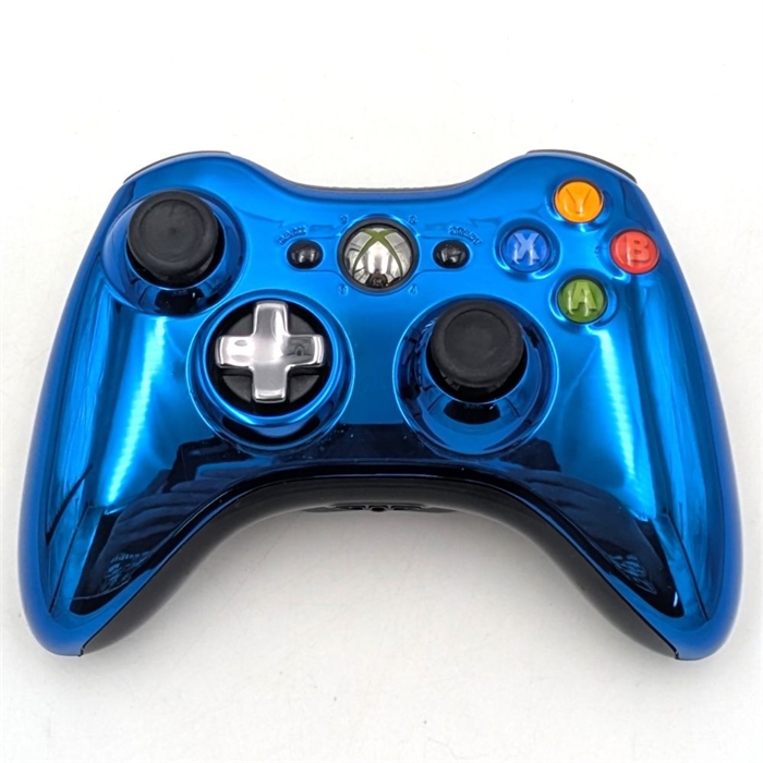XBOX 360 Controller - Chrome Blue - XBOX 360 Tilbehør (B Grade) (Genbrug)